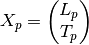 X_p = \begin{pmatrix}L_p\\T_p\end{pmatrix}